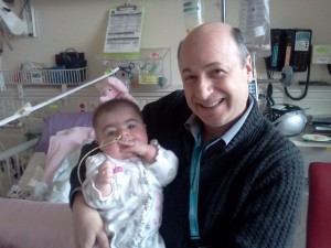 Hannah Campbell with Dr. Lester Permut at Seattle Children's 