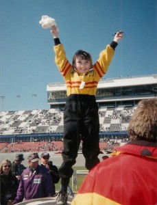 Kami on a trip to Daytona with Team Seattle in 2002