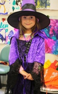 Halloween at the Hospital Jessica as a Witch - Vertical