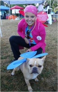 Nina with her dog Oscar at the Run of Hope in 2012.
