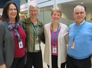Meet the Intensive Feeding Program team (left to right): Peggy Smith, Kim Cooperman, Karen Quinn-Shea and Dr. Timothy Brei.